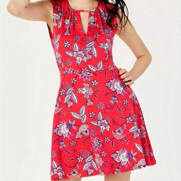 Bebop Red Floral Dress - Picture 1 of 11